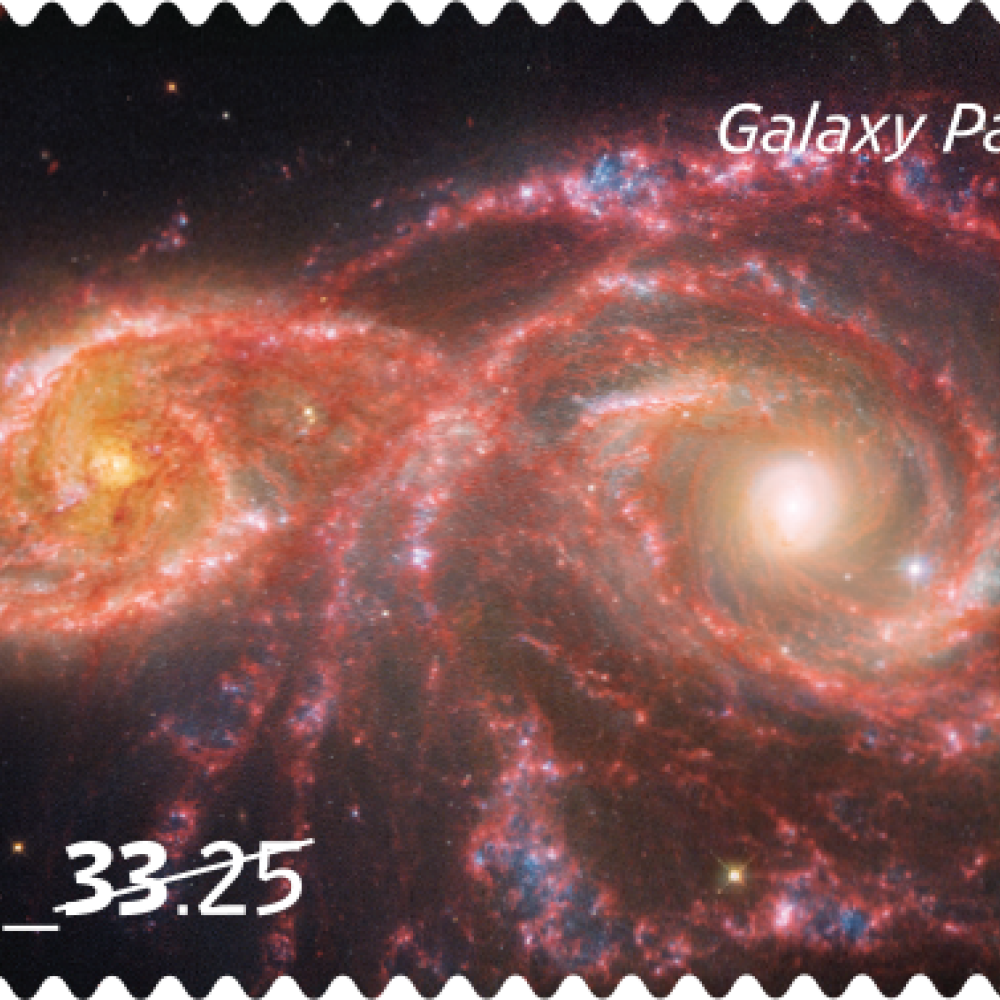 (2026) Galaxy Pair Priority Mail Express Stamps, Sheet of 4