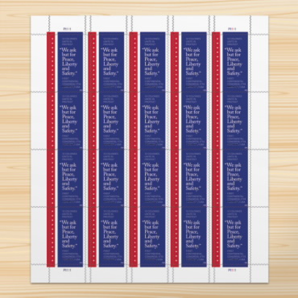 (2024) USPS First Continental Congress, 1774 Forever Stamps, Sheet of 20