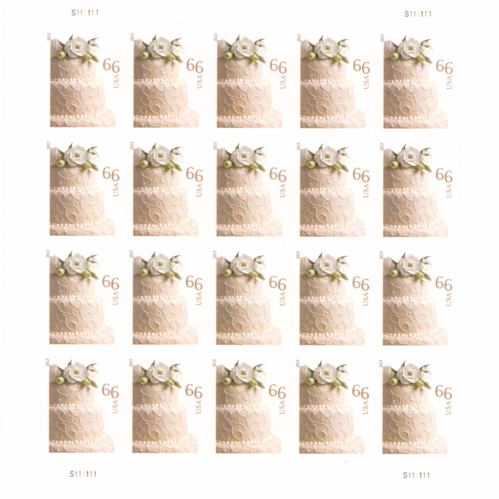 (2014) US Wedding Cake Postage Stamps